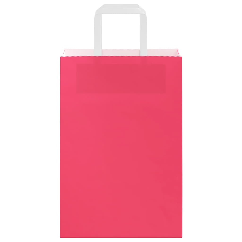 Bolsas de papel 250 piezas con asas rosa 21 x 11 x 31 cm