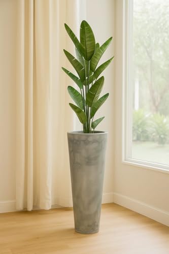 Vaso Alto para Plantas Efeito Marmorizado Luxo Decoração Casa e J...