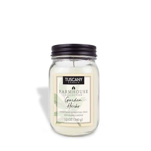 Tuscany Candle Garden Herbs: Herb & Lemon Scented Candle, 12 oz – Farmhouse Collection