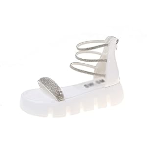 XCVFBVG Mode-sandalen voor dames Sandals Comfort Shoes for Women Heels Increasing Height Muffins shoe Outside Beach Rhinestone