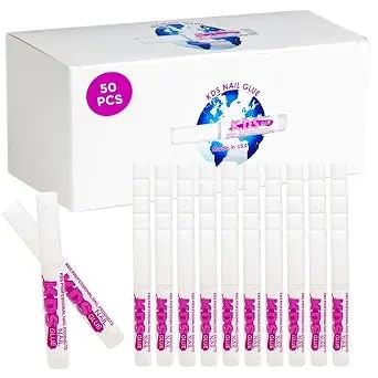 50 Pcs KDS Nail Tip Glue - Adhesive Super Bond for Acrylic Nails Tips - 0.07 oz for Each Glue