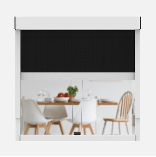 CLIP'N'SHADE Weiß - Aussenrollo gegen Hitze, Jalousie, Sichtschutz und Abdunkelung für Fenster, Hitzeschutz Rollo ohne Bohren (Breite: 110 cm, Höhe: 91-142 cm, Blickdicht)