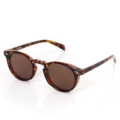 Korean Style Retro Round Acetate Sunglasses for Men Women