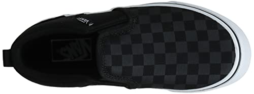 Vans Unisex Asher Sneaker, Checker Black Black, 38 EU