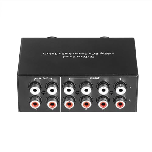 Interruptor de audio estéreo bidireccional con 4 vías para conmutar canales L/R sin pérdida