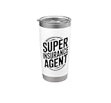 Super Versicherungsagent Humor für Versicherungsliebhaber Doppelwandiger Edelstahl-Thermobecher
