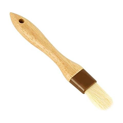 1-Inch Pastry Brush with Boar Bristles and Lacquered Hardwood Handle, Basting BBQ Marinade Brush, Kitchen/Cooking Brushes Cover