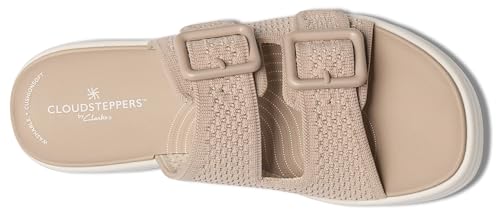 Clarks Clarks Women's Drift Faye Slide Sandal, Sand Textile, 8