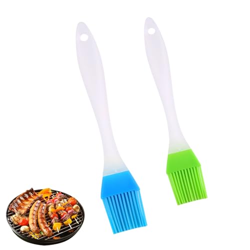 2 Size Pastry Brush Silicone Basting Brush for Heat Resistant Pastry Oil for Cooking BBQ Grill Baking Kitchen