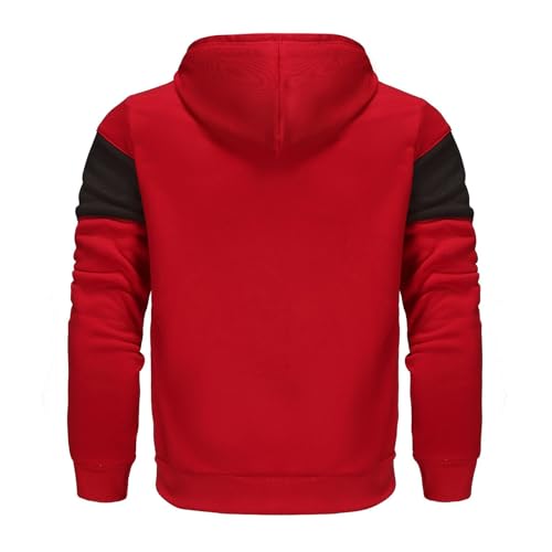 Ymosrh Men's Zip Up Hoodie Pullover Long Sleeve Color Block Casual Athletic Workout Hooded Sweatshirts, S-2XL2