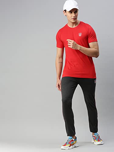 Image of ONN UK Classic Men's Premium Combed Cotton Track Pant | Smooth Feel, Extra Sweat Absorbent Loungewear | Regular Fit Solid Track Pant with Dual Side Pockets with one Side Zipper