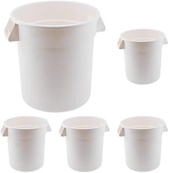 Continental 2000WH Huskee 20 Gallon White Round Trash Can - View #2
