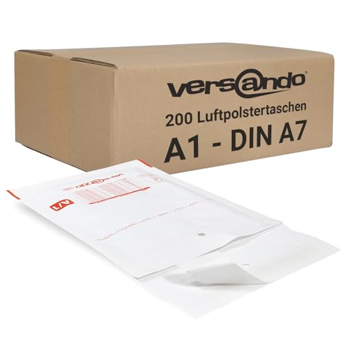 Lot De 200 Enveloppes à Bulles Versando Format I9/J9 - Dimensions Int. 300x445 Mm, Ext. 320x455 Mm - Pour Envois A3, Protection Optimale - 7
