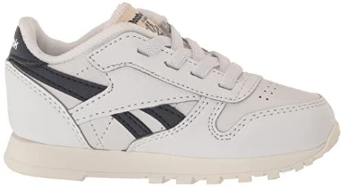 Reebok Kids Classic Leather Sneaker, White/Vector Navy/Chalk, 8 Us Unisex Toddler #TOP5