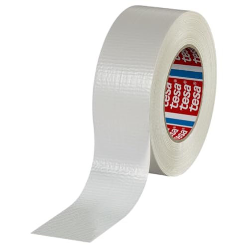 Dpm tapes - Tesa 60462 Duct Tape, Cinta Americana De Tela Reforzada Extra Fuerte Para Reparaciones, Fijación, Embalaje, Sellado Y Emergencias, Uso Interior/Exterior, Blanco (50 mm X 50 m)