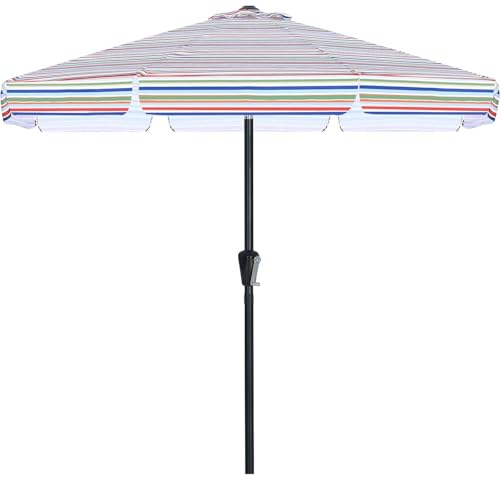 Image of ABCCANOPY Premium Patio Umbrellas 9' Red Stripes