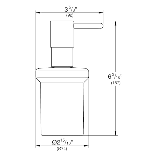Image of Grohe Essentials Soap Dispenser for Wash Basin | Wall Mounted | 160ml Liquid Soap or Lotion Dispenser | Glass & Metal Construction | 2 Year Warranty | Chrome Finish | 40394001