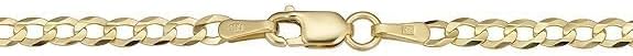 Italian 14K Solid Yellow Gold Cuban Link Curb Chain Necklace for Men & Women Diamond Cut with Lobster Claw Clasp Real 14K Real Gold Chain Jewelry (2mm - 5.5MM) - Image 8