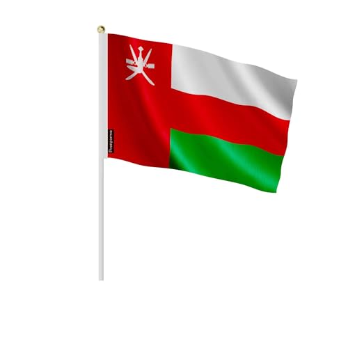 Drapeau Oman 14x21cm petit format de table pour fête nationale
