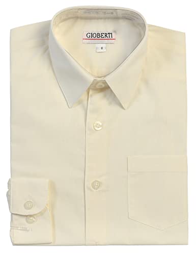 Image of Gioberti Boys Long Sleeve Solid Dress Shirt