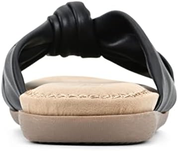 CLIFFS BY WHITE MOUNTAIN Favorite Women's Slide Sandal, Black/Smooth, 8 M | Image 4