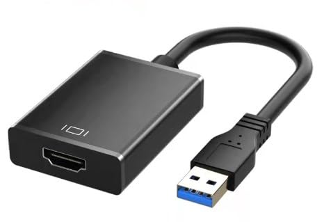 Hmrope Adaptateur USB vers HDMI, USB 3.0/2.0 vers HDMI 1080p Full HD Vidéo Audio Multi Moniteur Convertisseur Adaptateur pour PC HDTV Compatible avec Windows...