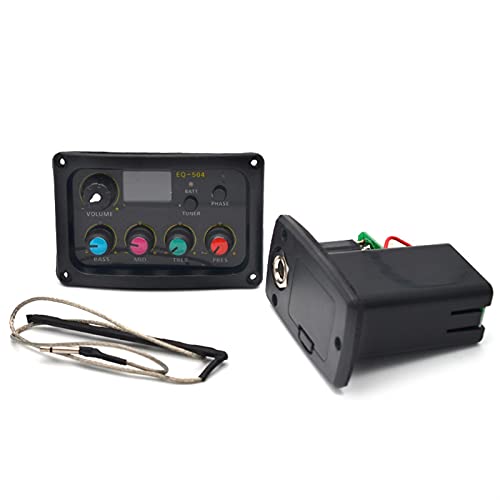 Ecualizador de 4 bandas EQ-504 para guitarra acústica con afinador y captador magnético, marca JITAZHIJIA miniatura 6