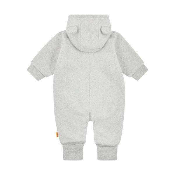 Steiff Strampler langarm EU Größe 68 harbor mist melange, Baby-Strampler, langarm Strampelanzug für Babys, Body langärmelig Einteiler, weicher und bequemer Wickel-Strampler, waschmaschinenfest