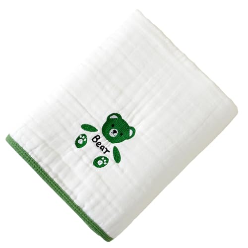 Couverture de réception en coton matelassé avec ourson brodé - 2