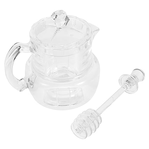 Alipis 1 Set Honey Pot Jar Honeypot Honey Container Overnight Syrup Stirring Storage Small Labels Kitchen Gadget Kitchen Container Acrylic