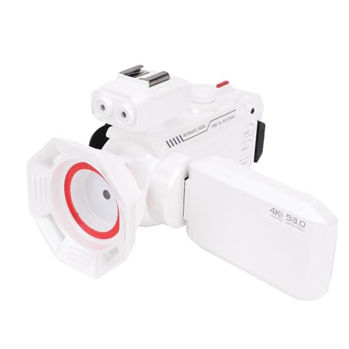 Amazon | 4K 53MPビデオカメラ、カムコーダー、YouTube用Vlogging