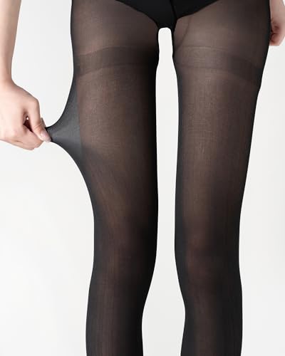 Generic Black Opaque Tights for Women, One Size (110-165 lbs), Adult Women, Female, 20 Denier, Polyamide Spandex, Solid, Womens, TIGHTS2