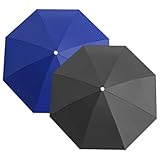 XJKLBYQ Fishing Umbrella Hat, 2Pcs Folding Adjustable Sun Rain Cap, Hands FreeUmbrellas, Anti-UV Waterproof Headwear for Fishing Gardening Golf Sunshade Outdoor