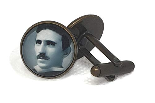 Preisvergleich Produktbild AUMED Manschettenknöpfe Nikola Tesla Vintage