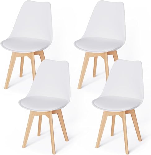 JIJIAN Pack de 6 Sillas de Comedor, Sillas de Cocina, Silla Tapizada, Silla de Salón, Respaldo de Tela y Patas de Metal, Caqui