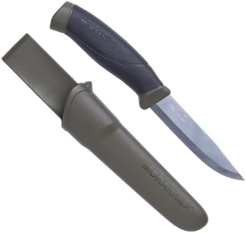 Mora Couteau Companion MG Noir/Kaki, Lame 10,5 cm