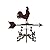 EZ Vane Steel Rooster Weathervane 21” Height, Includes Metal Roof Mount, Wind Cups & Brackets | Hand-Crafted and Family-Owned, Made in The USA with Triple Powder Coating, Limited