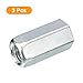 uxcell 3pcs M20x30x60mm Coupling Nuts - Galvanized Carbon Steel Hex Threaded Rod Coupler for Furniture, Electronic, Industrial