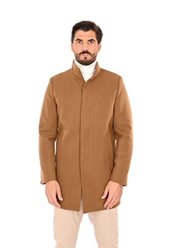 Cappotto Uomo Invernale Made in Italy con Collo Coreana Cappottino
