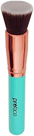 Mypreface Rose Golden Flat Top Kabuki Foundation Makeup Brush- Perfect for Blending Liquid,Cream & Mineral Cosmetics or Translucent Powder - Premium Synthetic Bristles!(Blue)