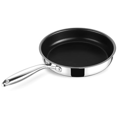 TeamFar 8-Inch Stainless Steel Frying Pan Cover