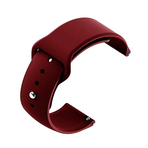 Image of YODI Soft Silicone Classic Strap Bands for Fire-Boltt Phoenix BSW049 Smart Watch Quick Release Pin for Men, Women and Kids Medium Size (WINRED)