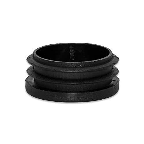 Image of Flyshop 8 Pack Black Plastic Hole Plug Round Tubing End Cap Chair Glide Inserts 45 mm, 1-3 /4 inch