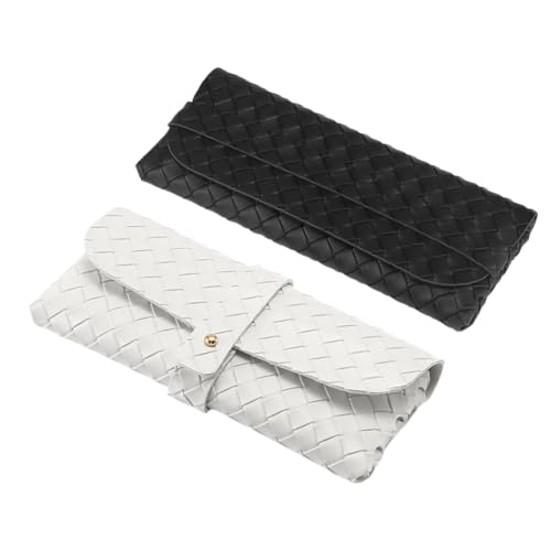 2 Pezzi Custodia Occhiali Morbida Occhiali da Sole in PU Pelle, Portatile Scatola per Occhiali, per Donna Uomo Bambini