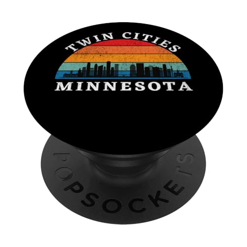 Coucher de soleil vintage de Twin Cities Minnesota PopSockets PopGrip Interchangeable Coucher de soleil vintage de Twin Cities Minnesota PopSockets PopGrip Interchangeable