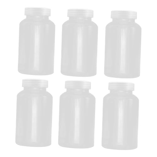ABOOFAN Bottles Lids Included 6pcs 500ml Plastic Storage Bottles for Sample Leak Proof Dispensing Bottles