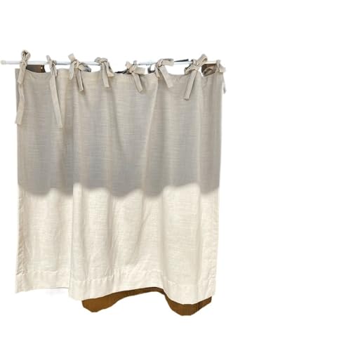 BGHYJKOL Cortinas Cortas para Ventanas Cortinas Cortas de Lino semitransparentes for Dormitorio, Sala Estar, Comedor, cafetería, con Textura Superior(1pc W85 H120 cm)