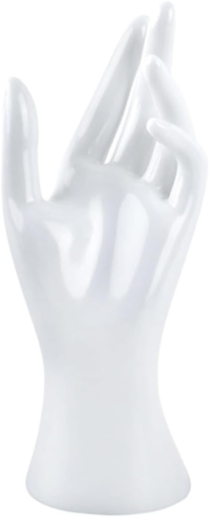 Female Mannequin Hand Display for Jewelry Holder Bracelet Necklace Ring, Women Resin Jewelry Stand for Store Display, Photography, Home Room Decor (White)