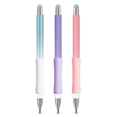 3 Pack Ambervec 2 In 1 Stylus For Touch Screens With Silicone Grips #TOP4