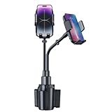 Design flexible col de cygne : avec un design en col de cygne qui peut être plié à volonté, ce support de téléphone pour porte gobelet de voiture permet une navigation facile réponse aux appels, vous assurant que vous pouvez facilement ajuster le meilleur angle de vision